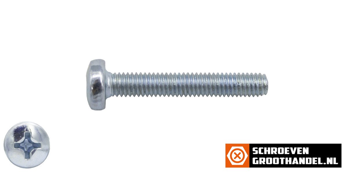 Alternatieve afbeelding voor Metaalschroeven cilinderkop M3 x 30mm DIN7985 verzinkt philips 200 stuks