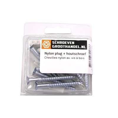 Alternatieve afbeelding voor Nylon pluggen met houtschroef 5mm 20 stuks
