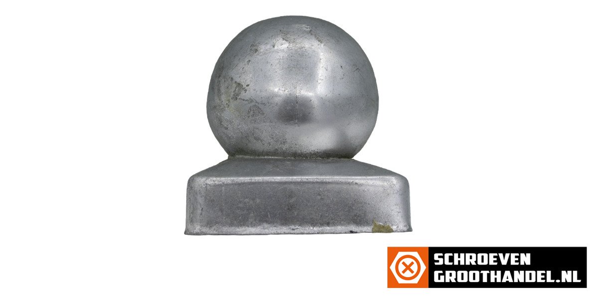 Alternatieve afbeelding voor Paalkap bol 71x71 mm thermisch verzinkt 1 stuk