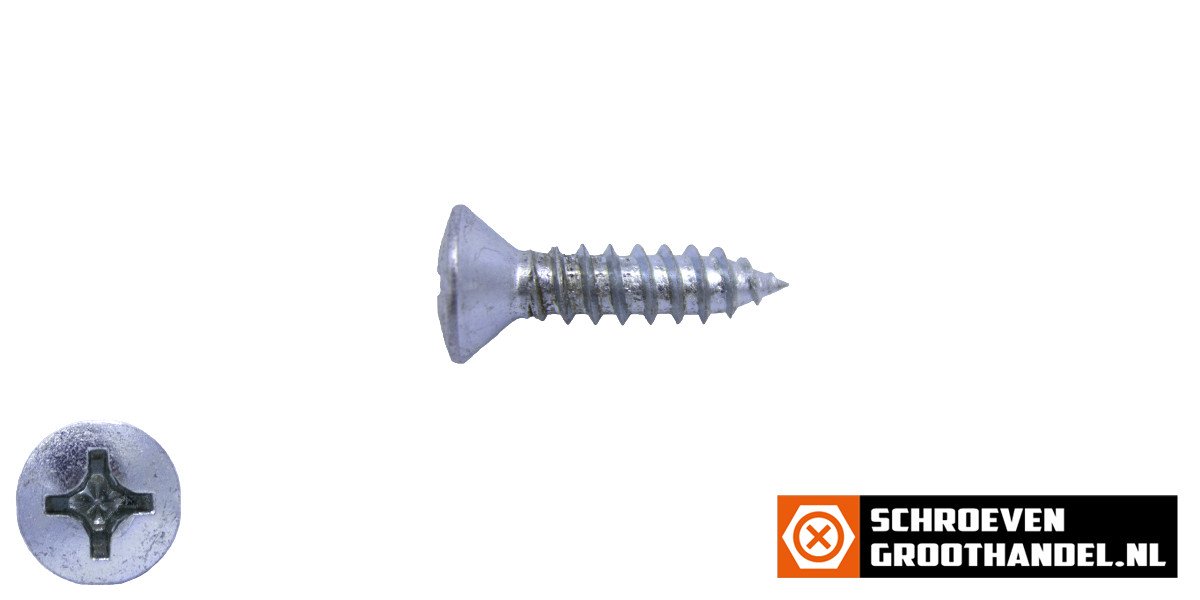 Alternatieve afbeelding voor Parkers verzinkt 4,2x13mm lenskop philips DIN 7983 200 stuks