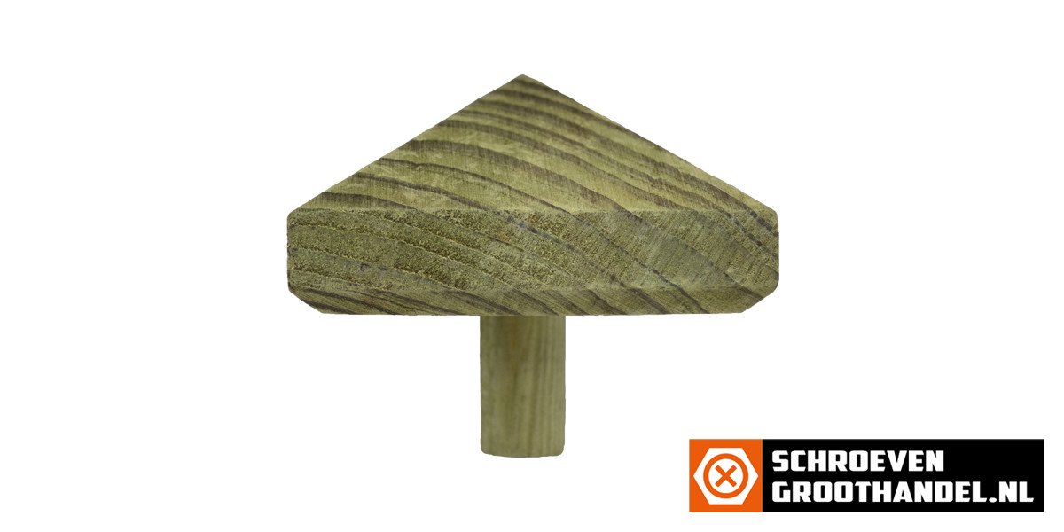 Alternatieve afbeelding voor Paalkap pyramide 100x100 mm hout 1 stuk