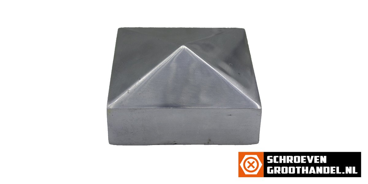 Alternatieve afbeelding voor Paalkap pyramide 71x71 mm aluminium 1 stuk