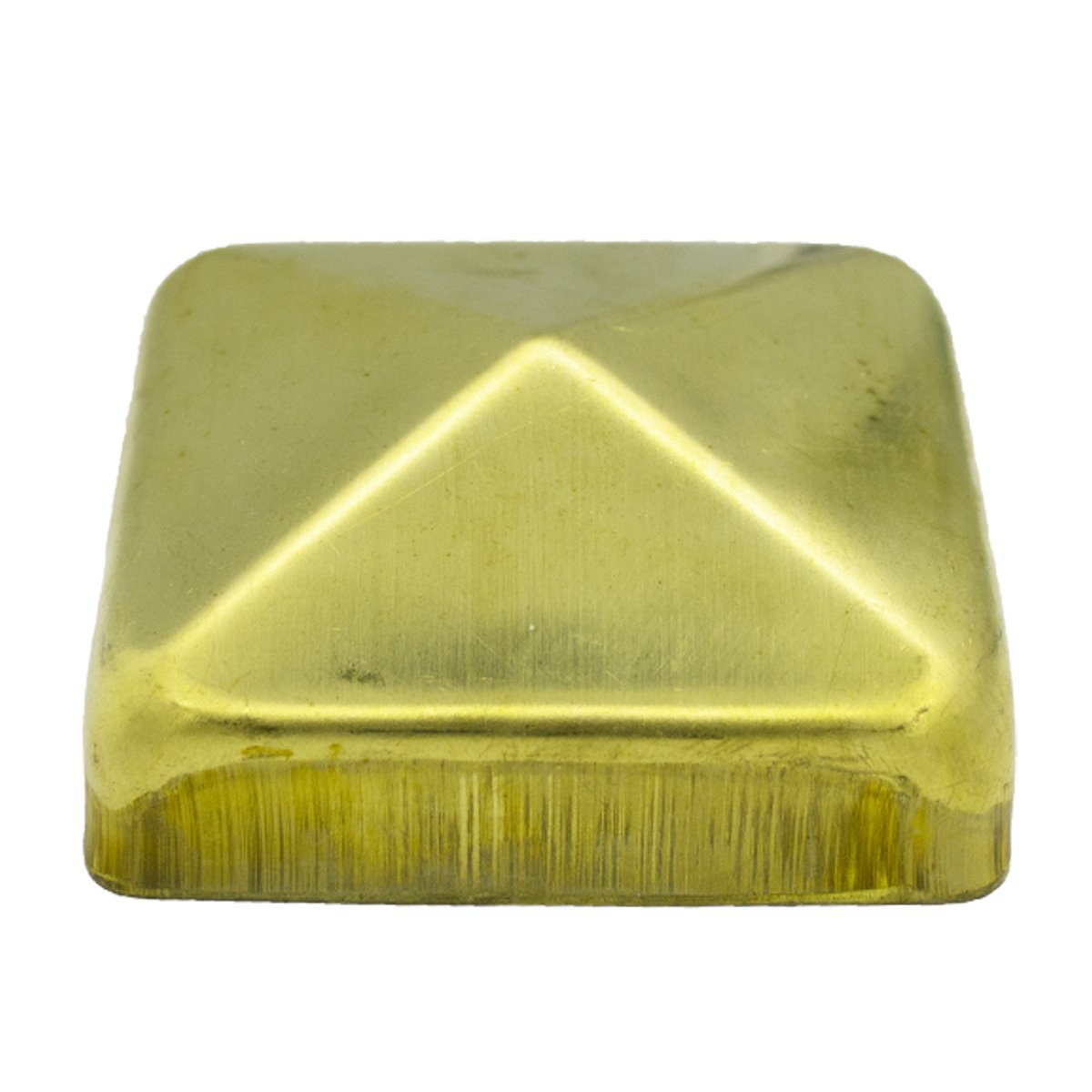Alternatieve afbeelding voor Paalkap pyramide 71x71 mm messing 1 stuk