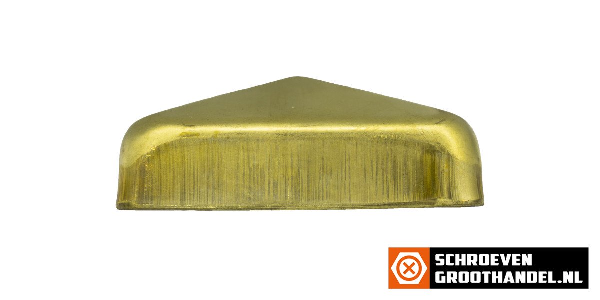 Alternatieve afbeelding voor Paalkap pyramide 71x71 mm messing 1 stuk