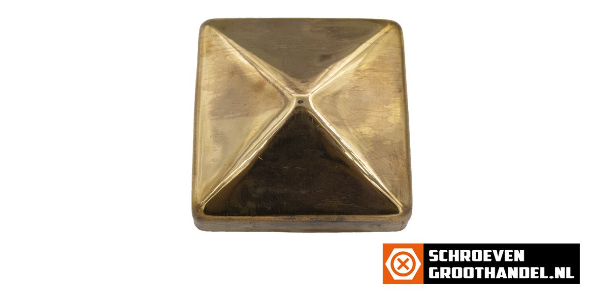 Alternatieve afbeelding voor Paalkap pyramide 91x91 mm koper 1 stuk
