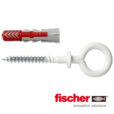 Alternatieve afbeelding voor Fischer Duopower pluggen 8x40 OH N met nylon ooghaken 2 stuks