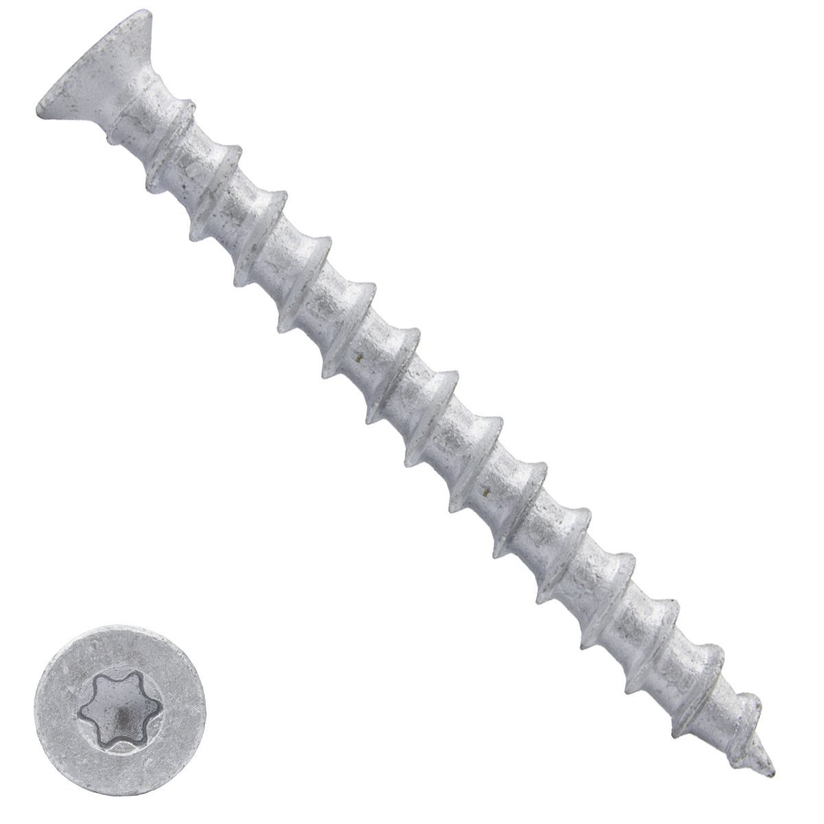 Alternatieve afbeelding voor Cellenbetonschroeven 8x90mm AR-coating zilver platkop100 stuks