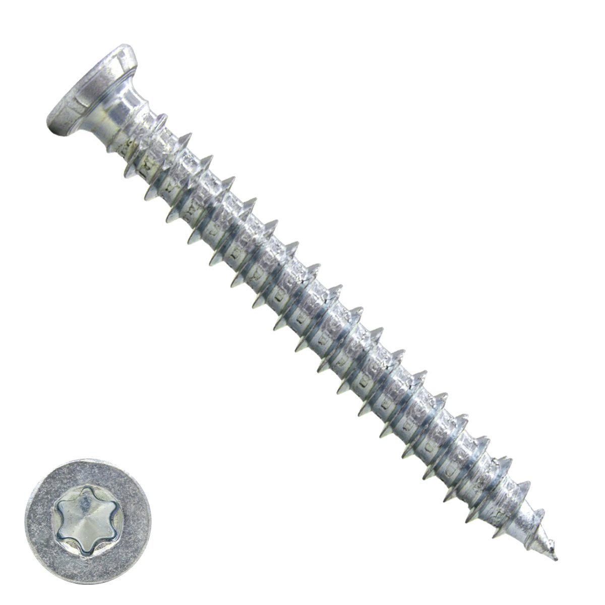 Alternatieve afbeelding voor Kozijnschroeven 7,5x72 mm verzinkt platkop TORX 100 stuks