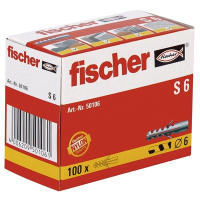 Alternatieve afbeelding voor Fischer pluggen S 6 100 stuks