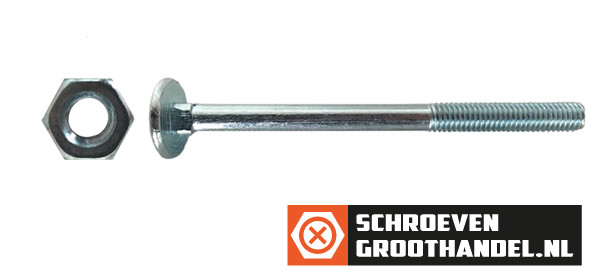Alternatieve afbeelding voor Slotbouten M12 verzinkt 12x200 mm met moeren 25 stuks