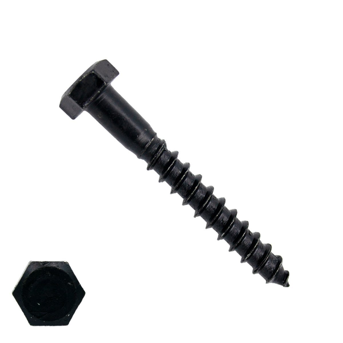 Alternatieve afbeelding voor Houtdraadbouten M6 zwart verzinkt 6x50 mm 25 stuks