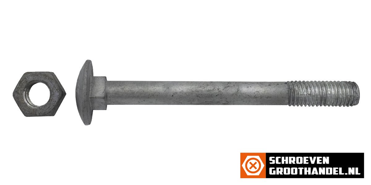 Alternatieve afbeelding voor Slotbouten M10 thermisch verzinkt 10x150 mm met moeren 50 stuks