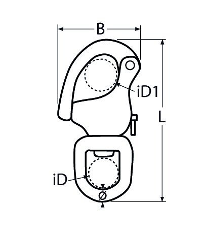 Alternatieve afbeelding voor Snapsluiting warteloog 9x128mm RVS A4 1 stuk