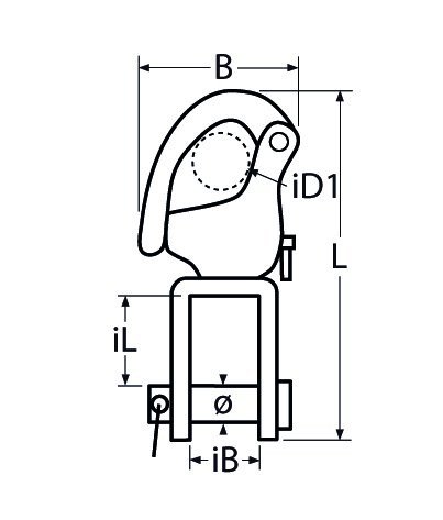 Alternatieve afbeelding voor Snapsluiting schroefwartel 10x128mm RVS A4 1 stuk