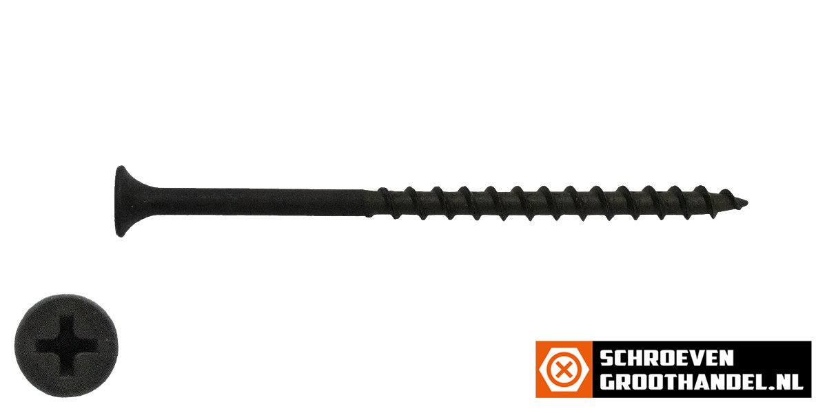 Alternatieve afbeelding voor Snelbouwschroeven 4,2x75 mm gefosfateerd grof draad phillips 500 stuks