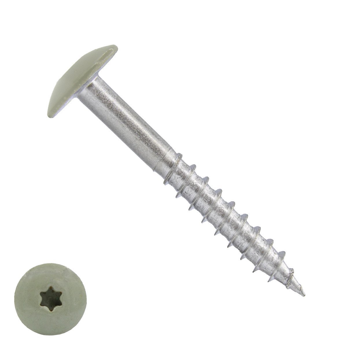 Alternatieve afbeelding voor Schroeven voor Trespa® / HPL-platen 4,8x25 mm RAL7038 agaatgrijs RVS A2 TORX 100 stuks