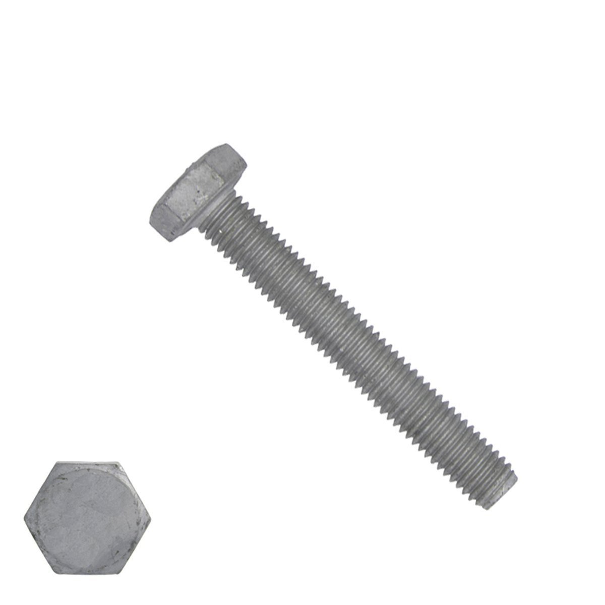 Alternatieve afbeelding voor Tapbouten M12 x 55mm thermisch verzinkt DIN933 100 stuks