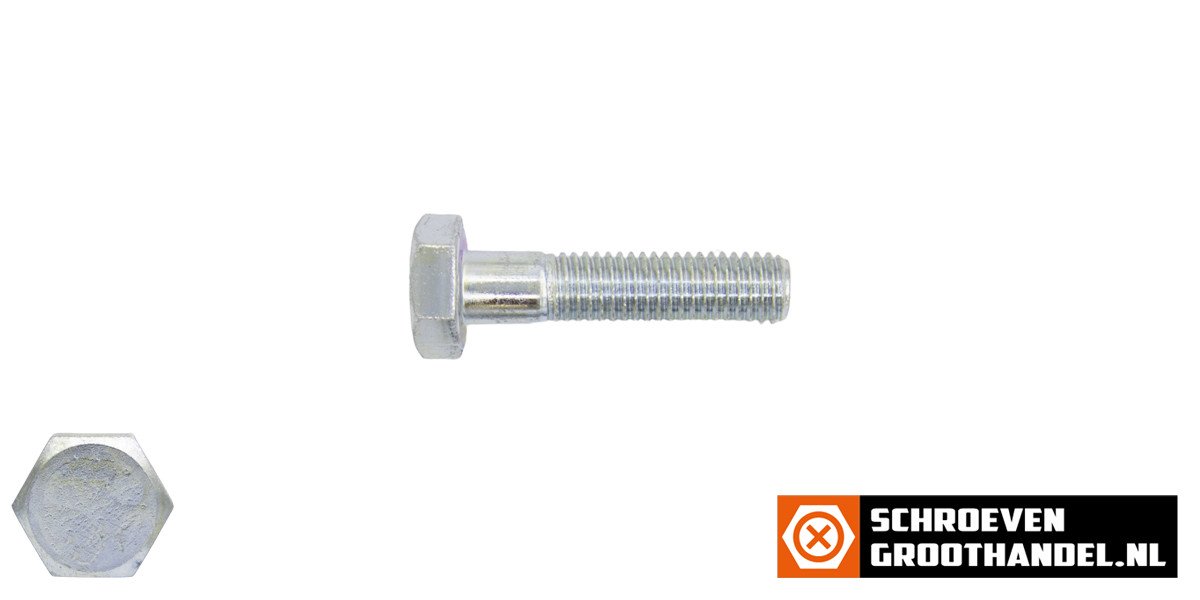 Alternatieve afbeelding voor Zeskantbouten M6 x 30mm verzinkt DIN931 200 stuks