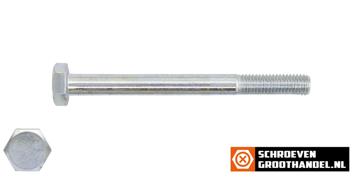 Alternatieve afbeelding voor Zeskantbouten M6 x 90mm verzinkt DIN931 100 stuks