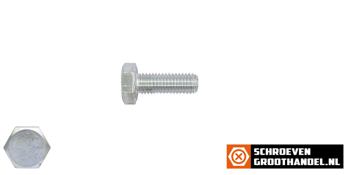 Alternatieve afbeelding voor Tapbouten M8 x 10mm verzinkt DIN933 200 stuks