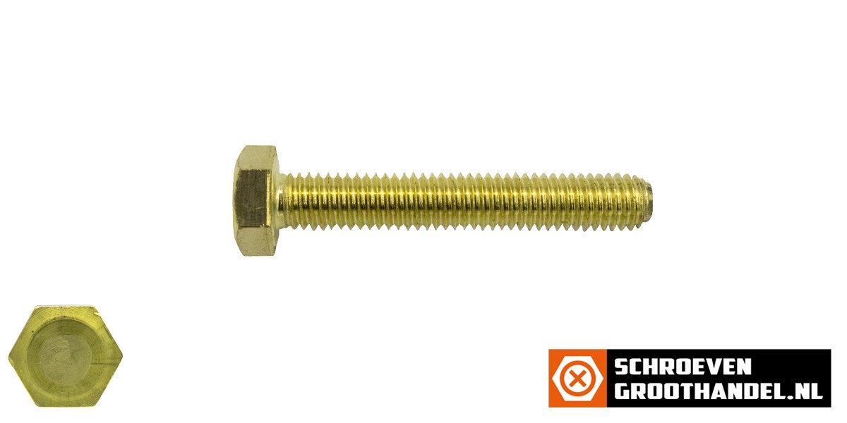 Alternatieve afbeelding voor Tapbouten M8 x 40mm messing DIN933 10 stuks