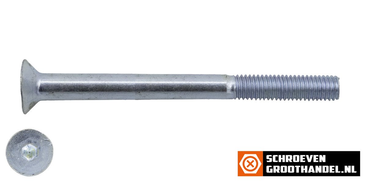 Alternatieve afbeelding voor Inbusbouten verzonken kop  M8 x 100mm verzinkt DIN7991 50 stuks