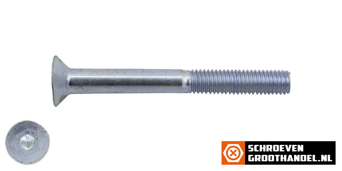 Alternatieve afbeelding voor Inbusbouten verzonken kop  M8 x 55mm verzinkt DIN7991 50 stuks