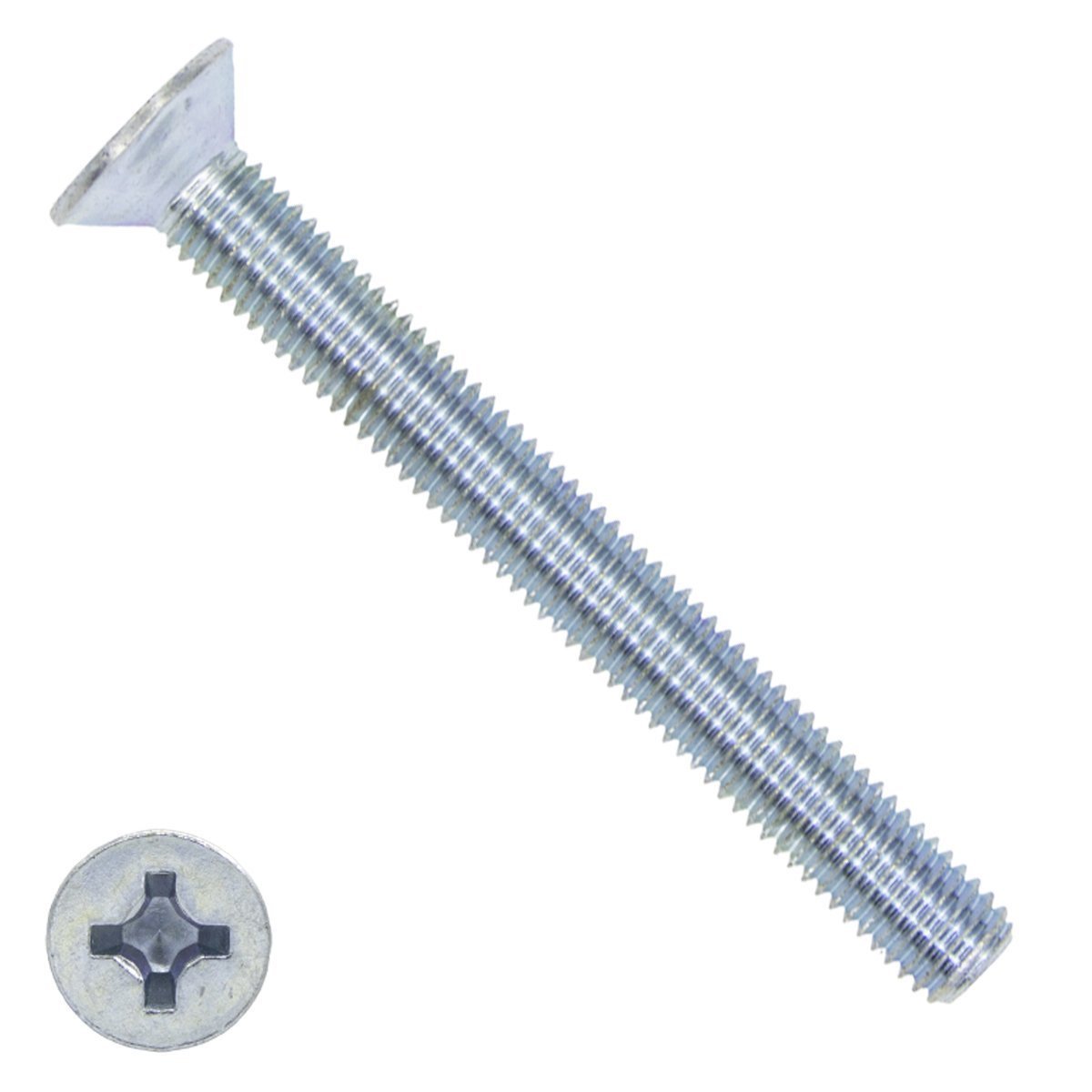 Alternatieve afbeelding voor Metaalschroeven platkop M6 x 100mm DIN965 verzinkt philips 100 stuks