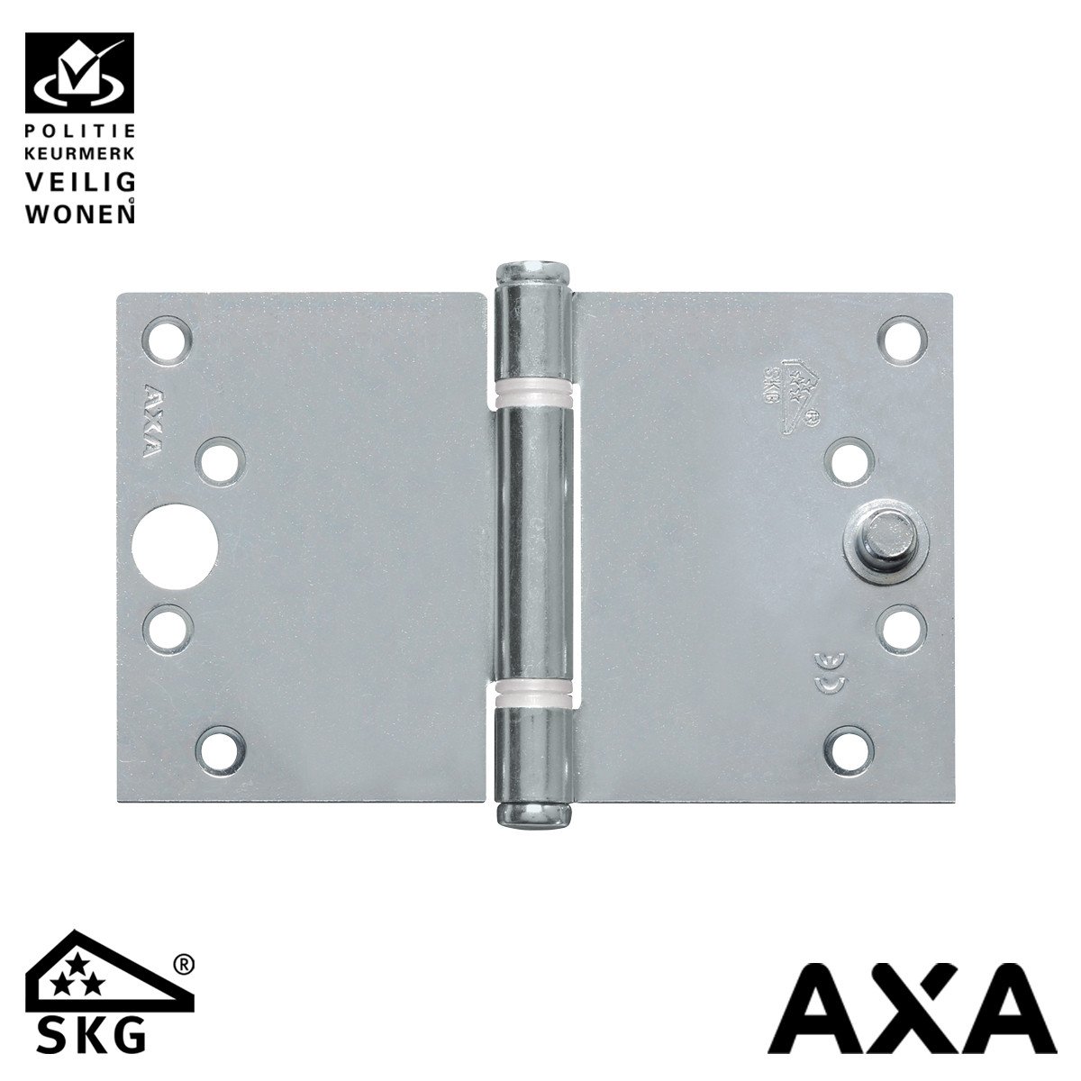 Alternatieve afbeelding voor Veiligheidsscharnier 89x150mm venelite staal SKG AXA