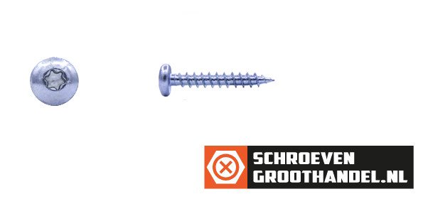 Alternatieve afbeelding voor Spaanplaatschroeven 4,5x20mm verzinkt rondkop TORX-20 200 stuks
