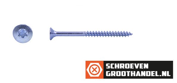 Alternatieve afbeelding voor Spaanplaatschroeven 4,5x70/42mm verzinkt platkop TORX-20 200 stuks