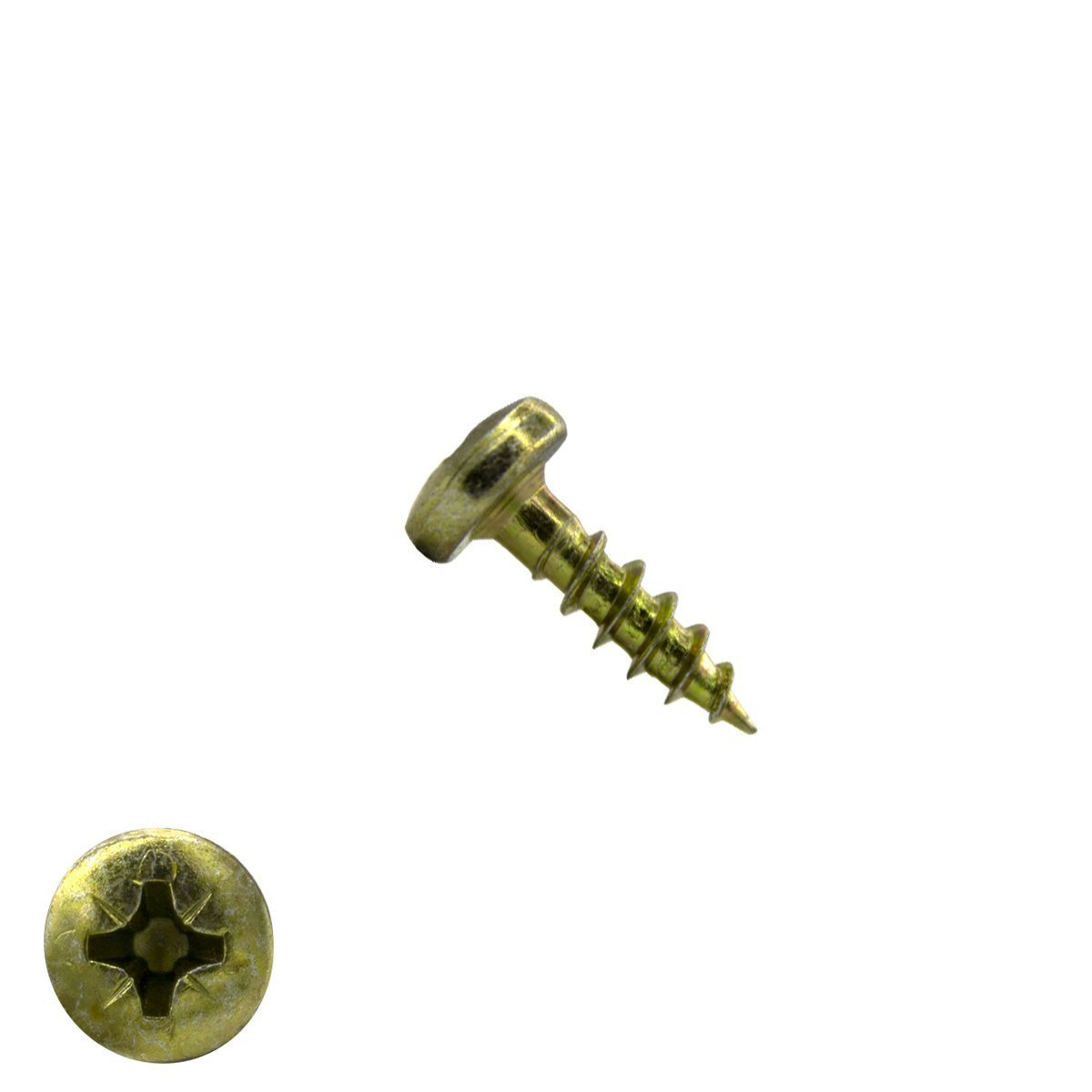 Alternatieve afbeelding voor Spaanplaatschroeven 3,5x12mm geel verzinkt rondkop pozidriv-2 200 stuks