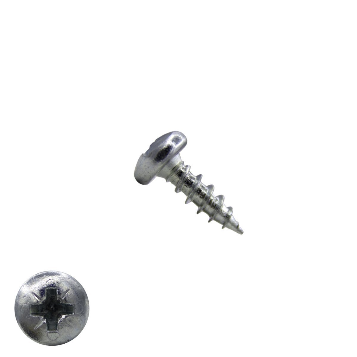 Alternatieve afbeelding voor Spaanplaatschroeven 3x12mm verzinkt rondkop pozidriv-1 200 stuks