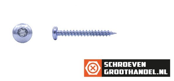 Alternatieve afbeelding voor Spaanplaatschroeven 4,5x30mm verzinkt rondkop TORX-20 200 stuks