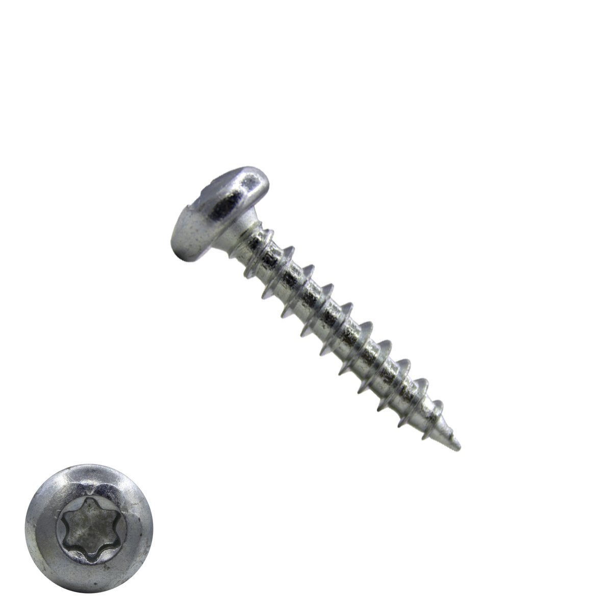 Alternatieve afbeelding voor Spaanplaatschroeven 4x30mm verzinkt rondkop TORX-15 200 stuks