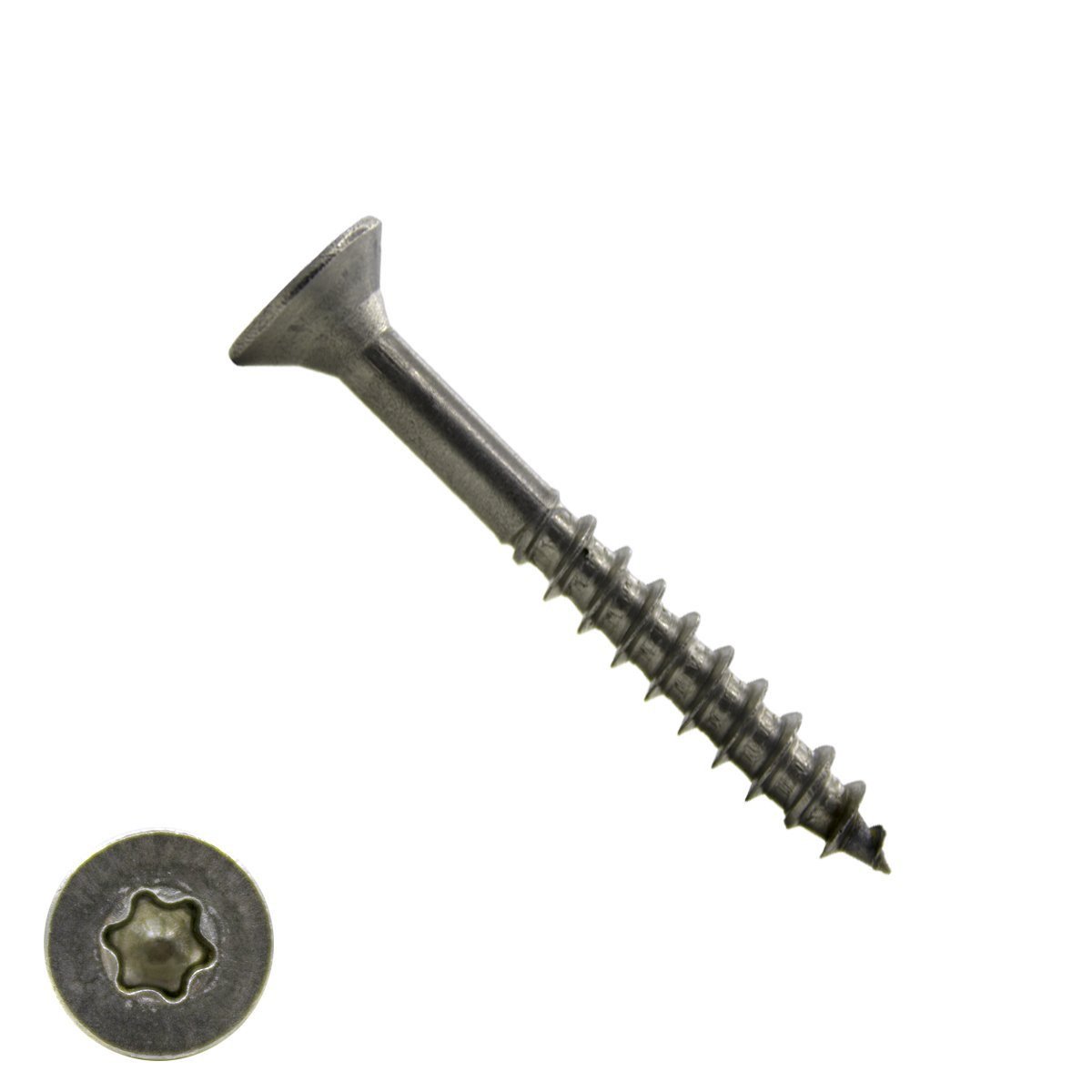 Alternatieve afbeelding voor Spaanplaatschroeven 4x40/24mm RVS A2 platkop TORX-20 200 stuks