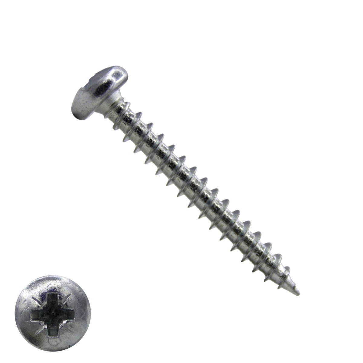 Alternatieve afbeelding voor Spaanplaatschroeven 4x45mm verzinkt rondkop pozidriv-2 200 stuks