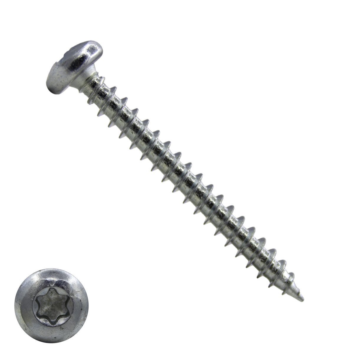Alternatieve afbeelding voor Spaanplaatschroeven 4x50mm verzinkt rondkop TORX-15 200 stuks
