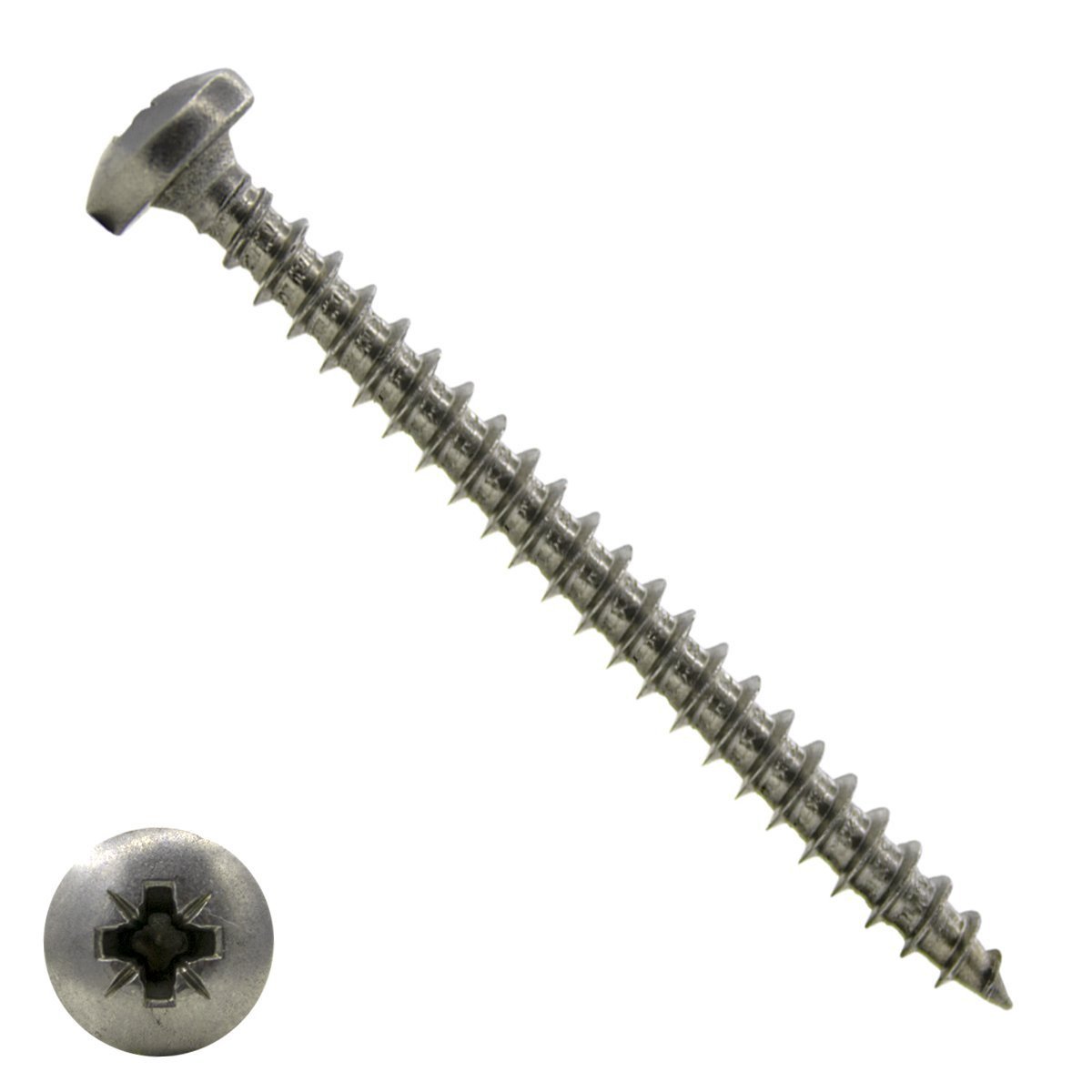 Alternatieve afbeelding voor Spaanplaatschroeven 4x70mm RVS A2 rondkop pozidriv-2 200 stuks