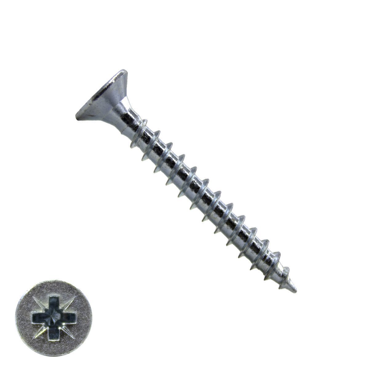 Alternatieve afbeelding voor Spaanplaatschroeven 5x45mm verzinkt platkop pozidriv-2 200 stuks