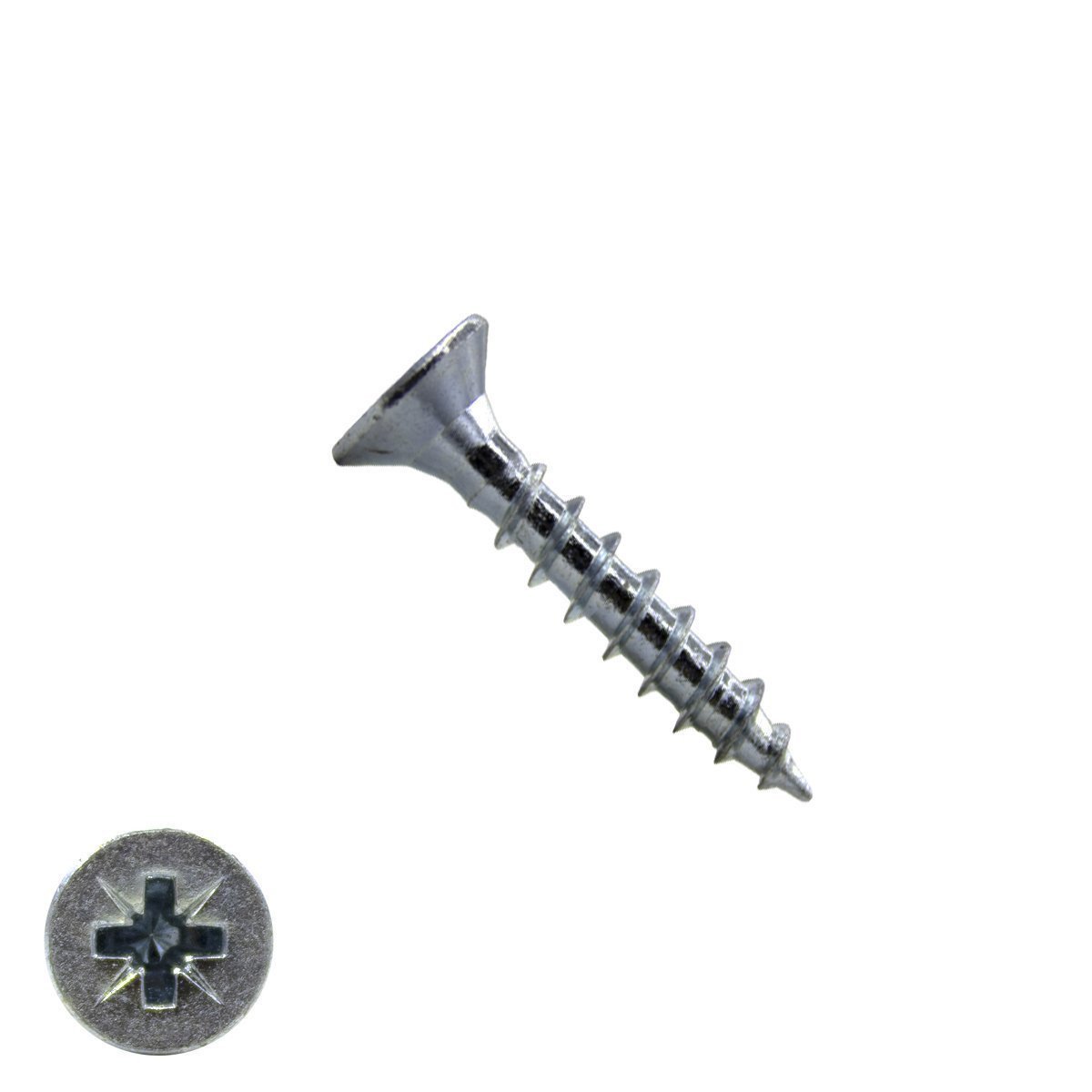 Alternatieve afbeelding voor Spaanplaatschroeven 6x30mm verzinkt platkop pozidriv-3 200 stuks