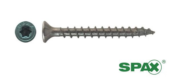 Alternatieve afbeelding voor Spax spaanplaatschroeven 5x70 mm RVS A2 platkop TORX 100 stuks