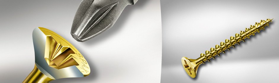 Alternatieve afbeelding voor Spax spaanplaatschroeven 4,5x40 mm geelverzinkt platkop Pozidriv 500 stuks