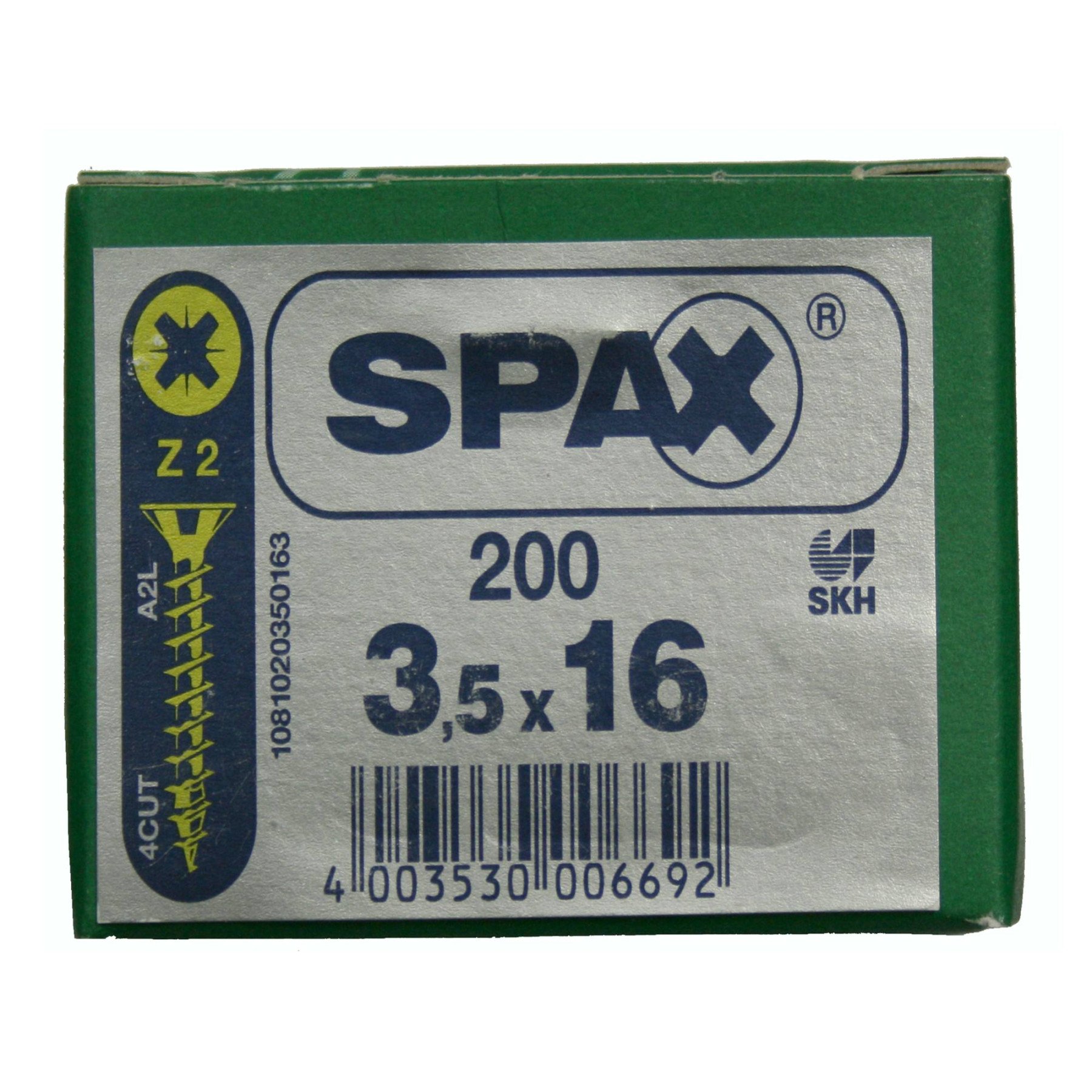 Alternatieve afbeelding voor Spax spaanplaatschroeven 3,5x16mm geel verzinkt platkop pozidriv 200 stuks