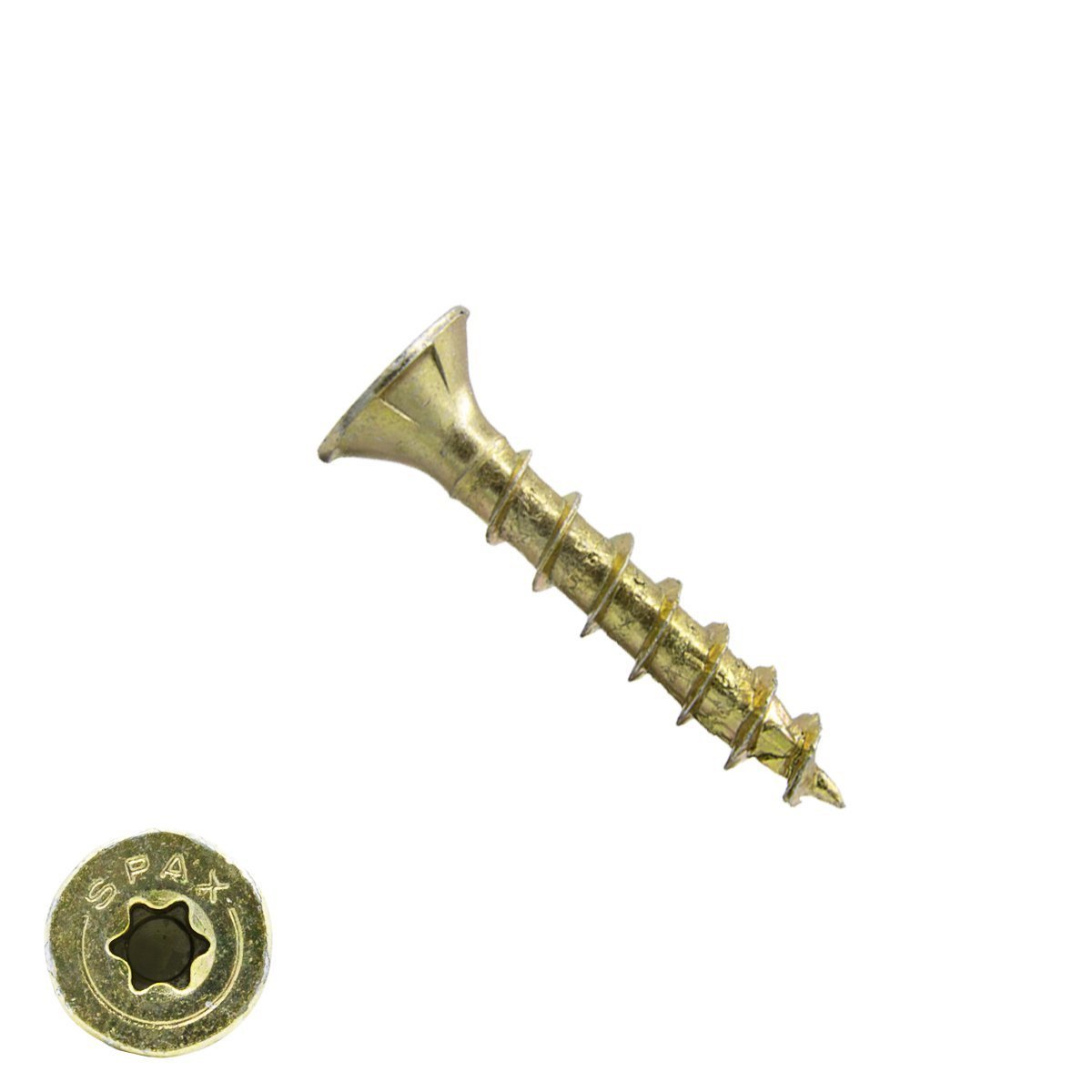 Alternatieve afbeelding voor Spax spaanplaatschroeven 3,5x25mm geel verzinkt platkop torx 200 stuks