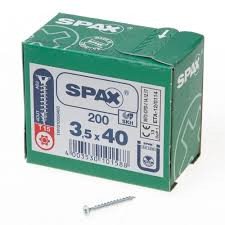 Alternatieve afbeelding voor Spax spaanplaatschroeven 3,5x40mm verzinkt platkop torx 200 stuks
