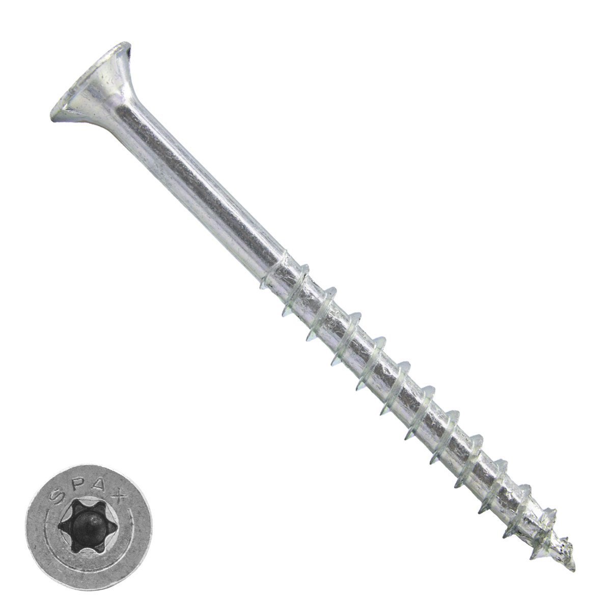 Alternatieve afbeelding voor Spax spaanplaatschroeven 4,5x80mm deeldraad verzinkt platkop torx 100 stuks