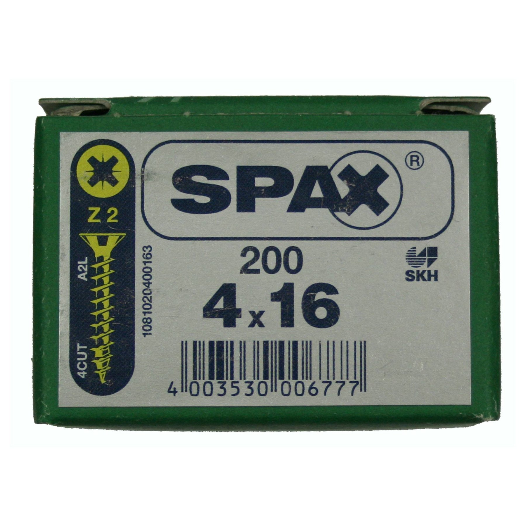 Alternatieve afbeelding voor Spax spaanplaatschroeven 4x16mm geel verzinkt platkop pozidriv 200 stuks
