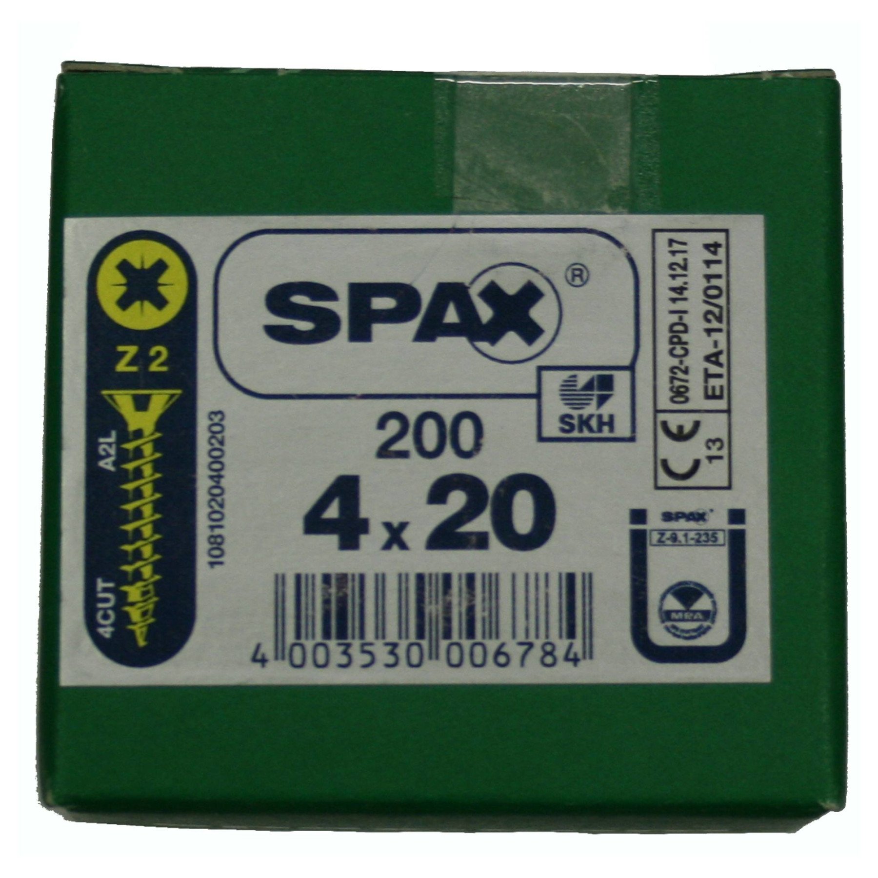 Alternatieve afbeelding voor Spax spaanplaatschroeven 4x20mm geel verzinkt platkop pozidriv 200 stuks