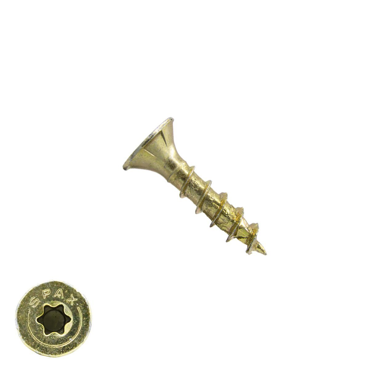 Alternatieve afbeelding voor Spax spaanplaatschroeven 4x20mm geel verzinkt platkop torx 200 stuks